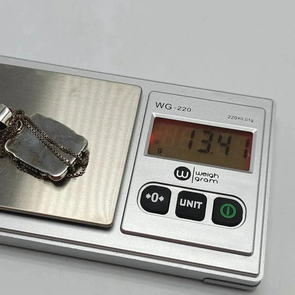 Joe Delgarito Navajo Pink Rhodochrosite Vintage Pendant Necklace - Picture 5 of 6